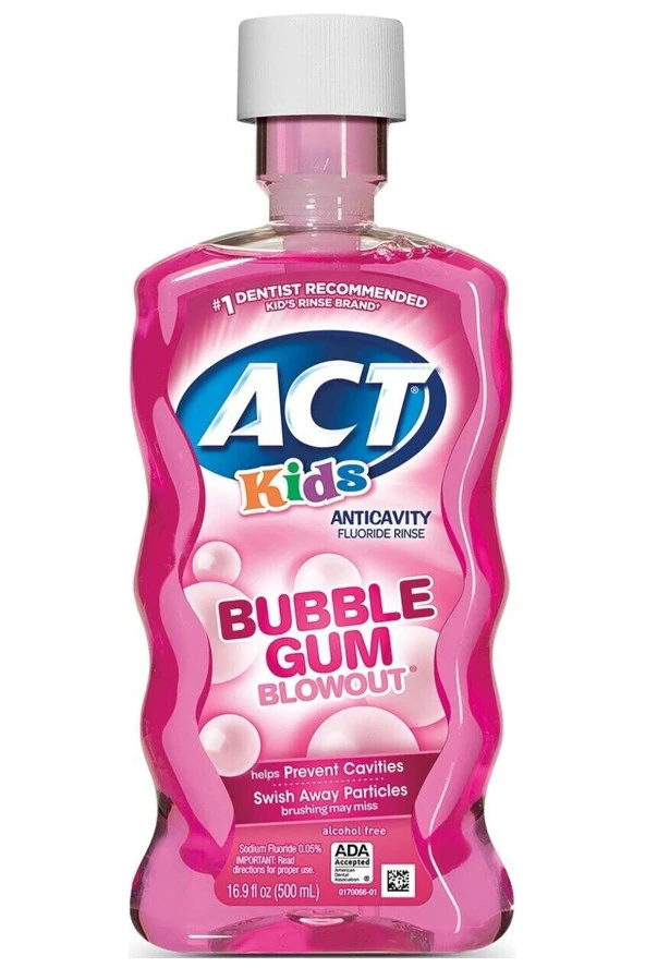 ACT Kids Bubble Gum Çocuklar İçin Ağız Bakım Suyu 500ML