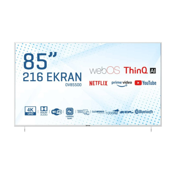 Onvo OV85500 4K Ultra HD 85" 216 Ekran Uydu Alıcılı webOS Smart LED TV