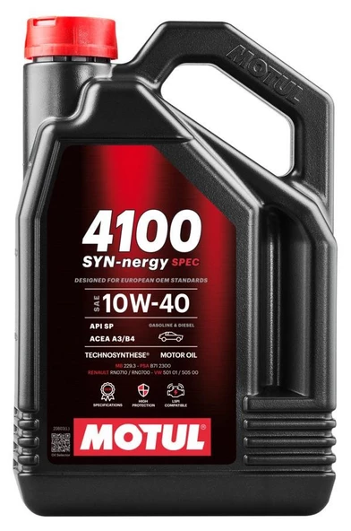 Motul 4100 SYN-nergy Spec 10W-40 4 lt Motor Yağı - 2024