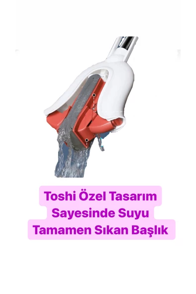 Kelebek Sıkma Mekanizmalı Sünger Paspas Mop - 4