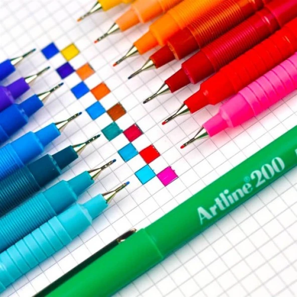 Artline 200n Fine Keçe Uçlu Yazı Kalemi 0,4 Mm Kayısı - 2