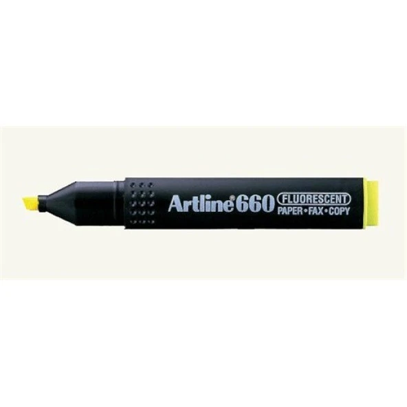 Artline 660 Fosforlu Kalemkesik Uç:1,0-4,0mmf.Sarı