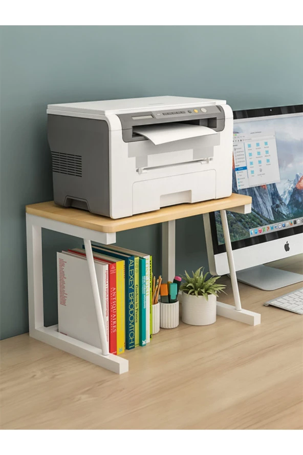 servetavcı Yazıcı Sehpası - Atlantik Çam Beyaz 45x30 ürün görseli 1