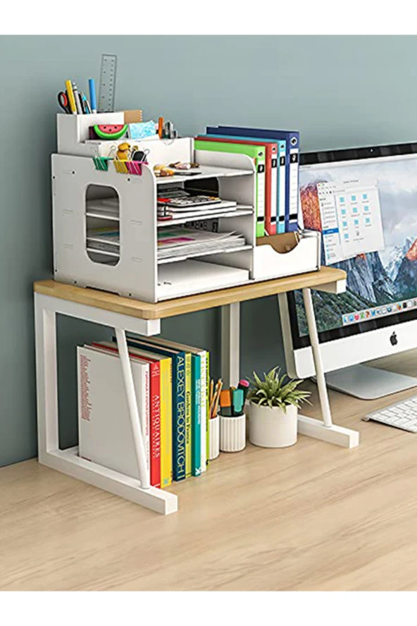 servetavcı Yazıcı Sehpası - Atlantik Çam Beyaz 45x30 - Resim 2