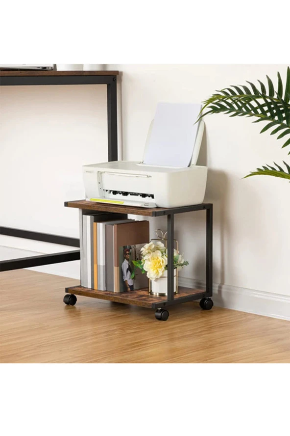 servetavcı Yazıcı Sehpası - Ceviz (Tekerli) ürün görseli 1