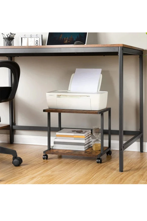 servetavcı Yazıcı Sehpası - Ceviz (Tekerli) - Resim 2