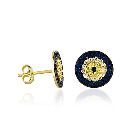 Sosyete Altın Çivi Küpe 14K Gold