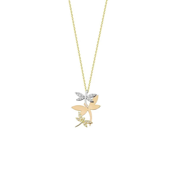 Altın Yusufcuk Kolye Tricolor 14K 2,0 cm