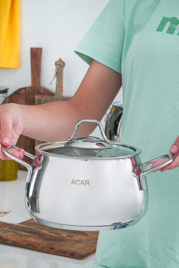 ACAR Karat Focus 8 Parça Çelik Tencere Seti - Resim 2