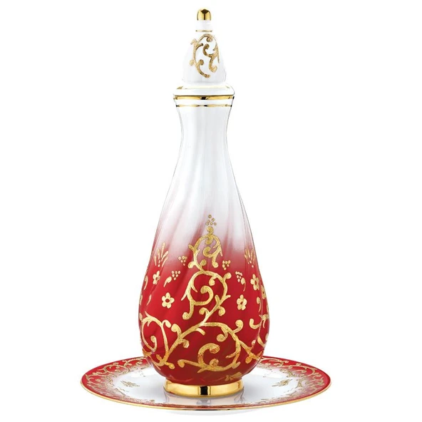 Kütahya Porselen Ömür Vazo Takımı Dekor No:3678 Kırmızı ürün görseli