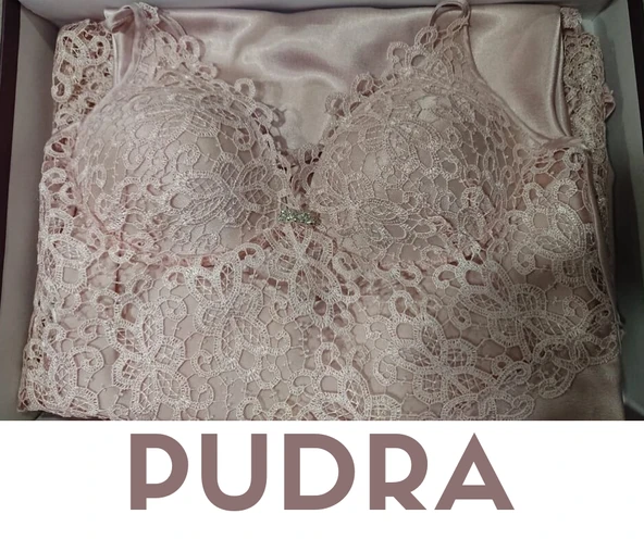 Donna 1080 6'Lı Çeyiz Seti Saten Gecelik Ve Sabahlık Takımı - 6