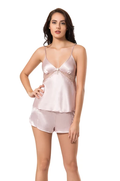 Donna 5540 6'Lı Saten Gecelik Ve Sabahlık Çeyiz Seti Takımı - 3