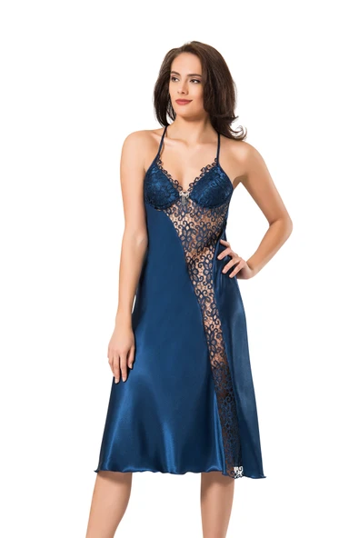 Donna 5550 6'Lı Saten Gecelik Ve Sabahlık Çeyiz Seti Takımı - 2