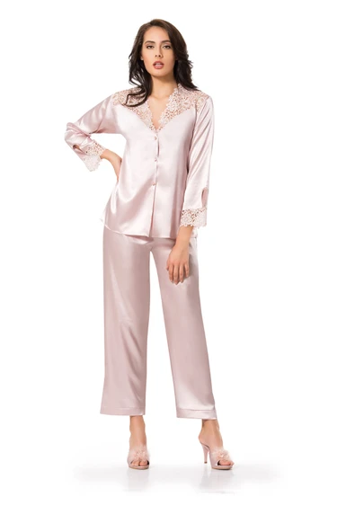 Donna 5510 6'Lı Saten Gecelik Ve Sabahlık Çeyiz Seti Takımı - 3