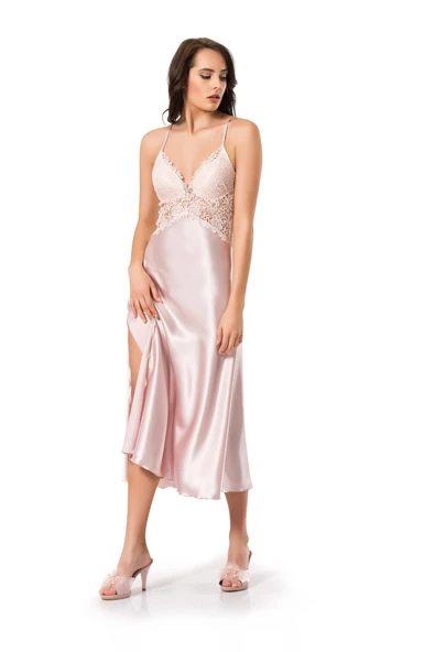 Donna 5510 6'Lı Saten Gecelik Ve Sabahlık Çeyiz Seti Takımı - 2