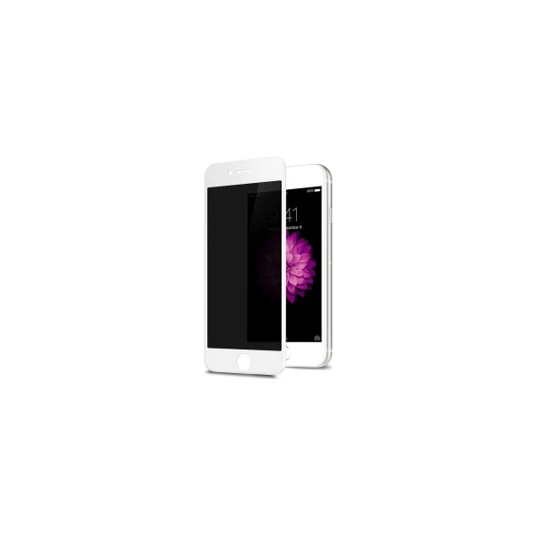 Vendas Apple iPhone 7 Plus Tam Kaplama Privacy Hayalet Ekran Koruyucu Beyaz