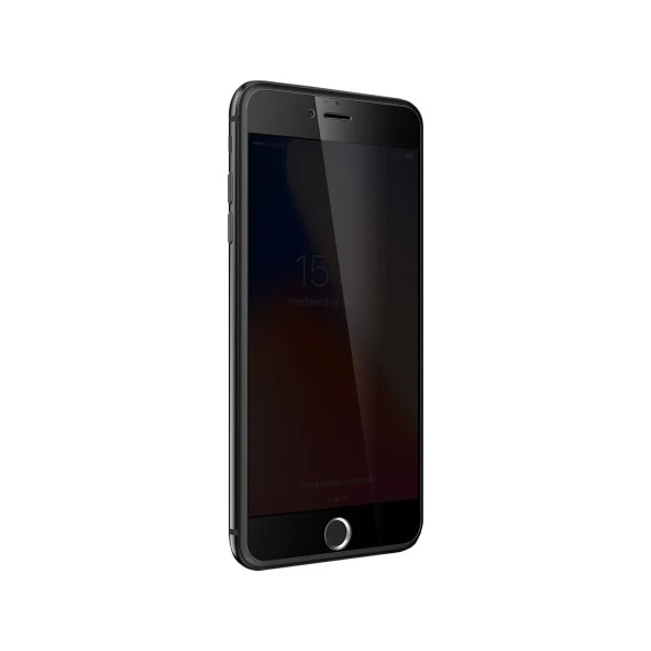 Vendas Apple iPhone 8 Plus Tam Kaplama Privacy Hayalet Ekran Koruyucu Siyah