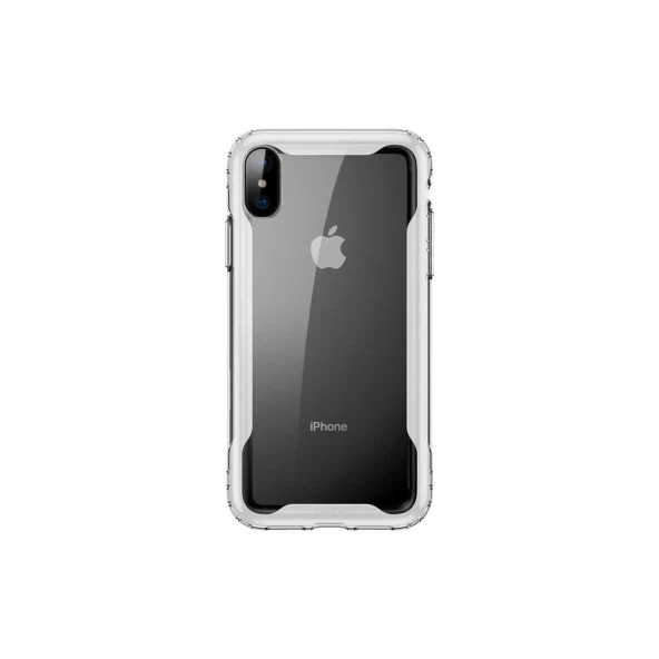 Vendas Apple iPhone XS Air Design Silikon Kılıf Beyaz + Vendas Ekran Koruyucu