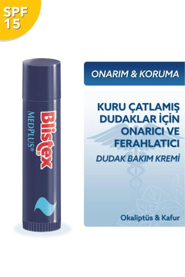 BLİSTEX Kuruyan Ve Çatlayan Dudaklara Yoğun Bakım Gkf 15 Medplus Stick Spf15 4,25 G