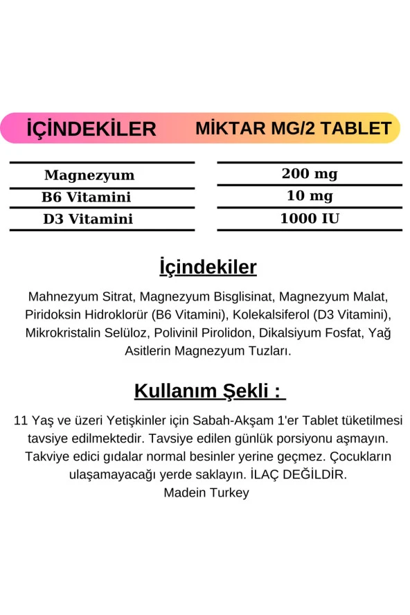 DOLORENDO Magnezyum 60 Tablet - 3