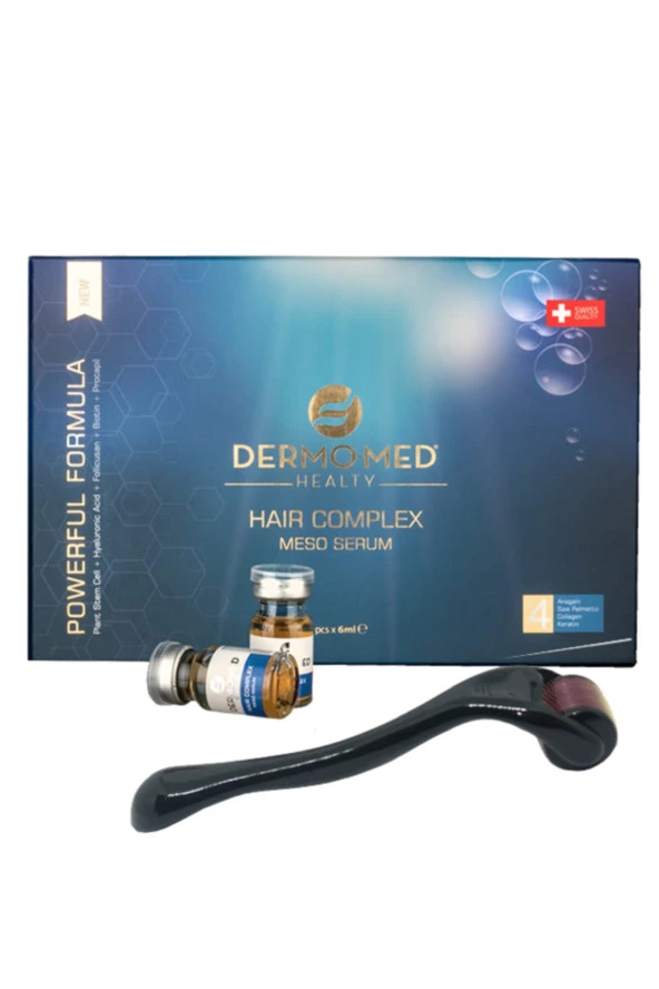 DERMOMED Hair Kompleks Meso Saç Serum Seti Saç Dökülmesini Önler Doğal Büyüme Sürecini Hızlandırır 10X6Ml