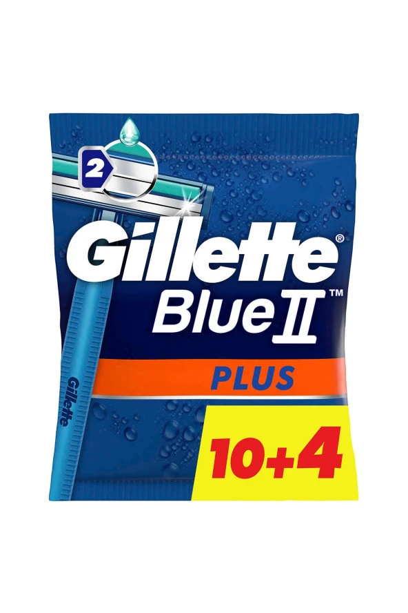 GİLLETTE Blue2 Plus Kullan At Tıraş Bıçağı 14Lü