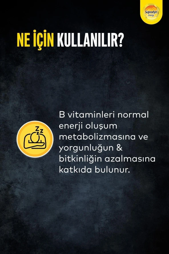 SUPRADYN 15 Efervesan Tablet | Koenzim Q10, Multivitamin Ve Mineral Içeren Takviye Edici Gıda - 3