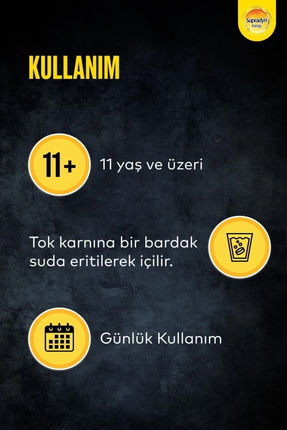 SUPRADYN 15 Efervesan Tablet | Koenzim Q10, Multivitamin Ve Mineral Içeren Takviye Edici Gıda - 4