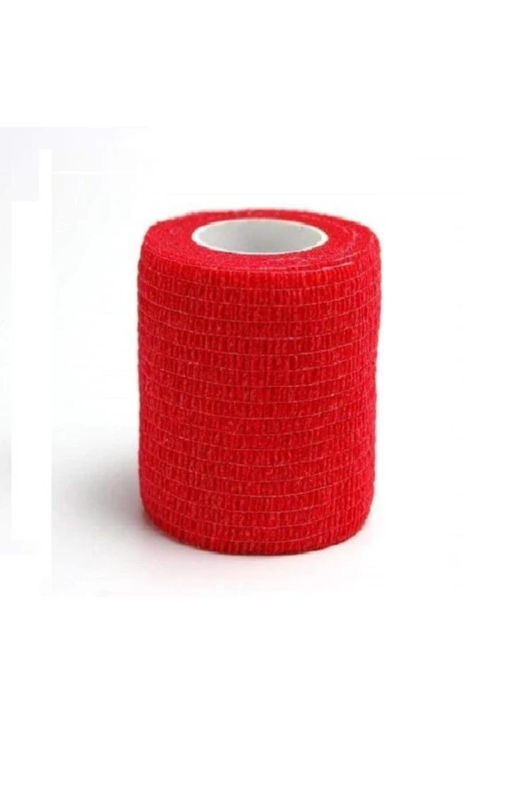 Kırmızı Kendinden Yapışkanlı Bandaj Koban 7.5cmx4.5m