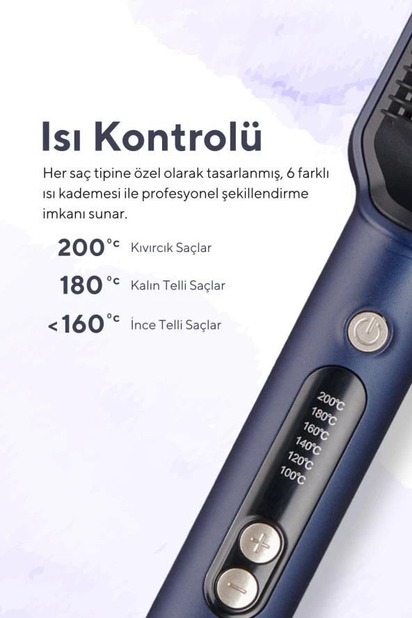 Kumtel Seramik Saç Düzleştici Fırça - 3