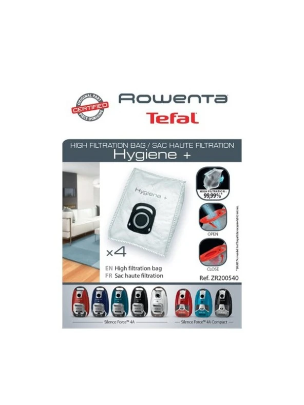Rowenta Hygiene+ Toz Torbası(Bir pakette 4 adet) ürün görseli 1