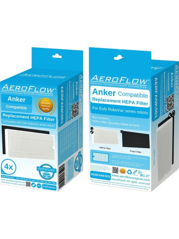 Aeroflow Anker Eufy Robovac 11 Hepa Filtre Set - T0904021 - Resim 2