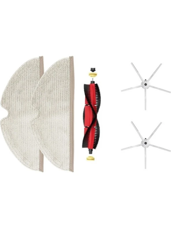 Dijitaldepodan Roborock S6 Pure Aksesuar Seti 2 Adet Tam Yüzeyli Mop Bezi 2 Adet Yan Fırça 1 Adet Ana Fırça ürün görseli 1