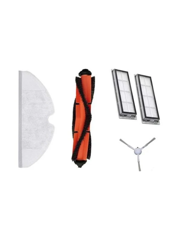 Dijitaldepodan xiaomi Mi Robot Vacuum Mop Essential 2 In 1 Robot Süpürge ve Paspas Aksesuar Seti 2 Adet Hepa Filtre 1 Adet Yan Fırça Ana Fırça ve Fiber Mop Bezi