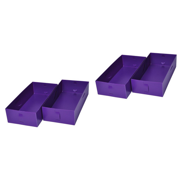 ÇEKMECE İÇİ DÜZENLEYİCİ SET,4 ADET KUTU MOR 30X15X7CM - 3