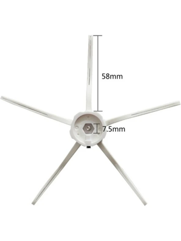 Robotcum Xioami Roborock Uyumlu S50 S51 S6 S5 Max Robot Süpürge 5 Kollu Fırça - Resim 2