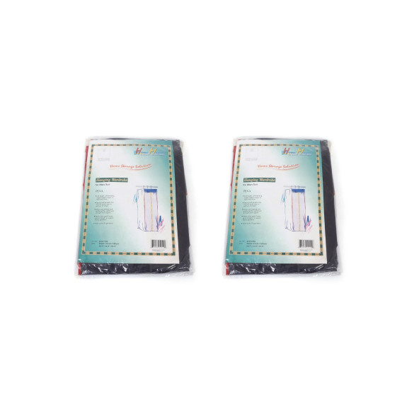 GARDROP İÇİ ASILABİLİR ELBİSE DOLABI SETİ PVC 2 ADET 50X37X105CM - 2