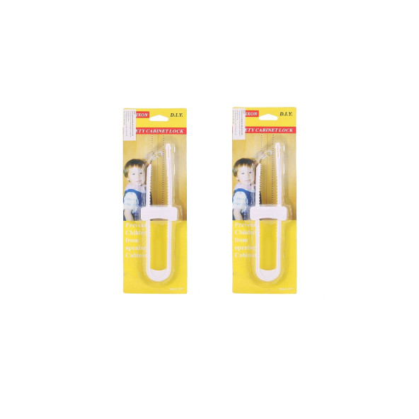 RAYLI ÇEKMECE DOLAP KİLİDİ ÇOCUK GÜVENLİK KORUMA KİLİT 2 ADET 22X4X0,4CM - 3