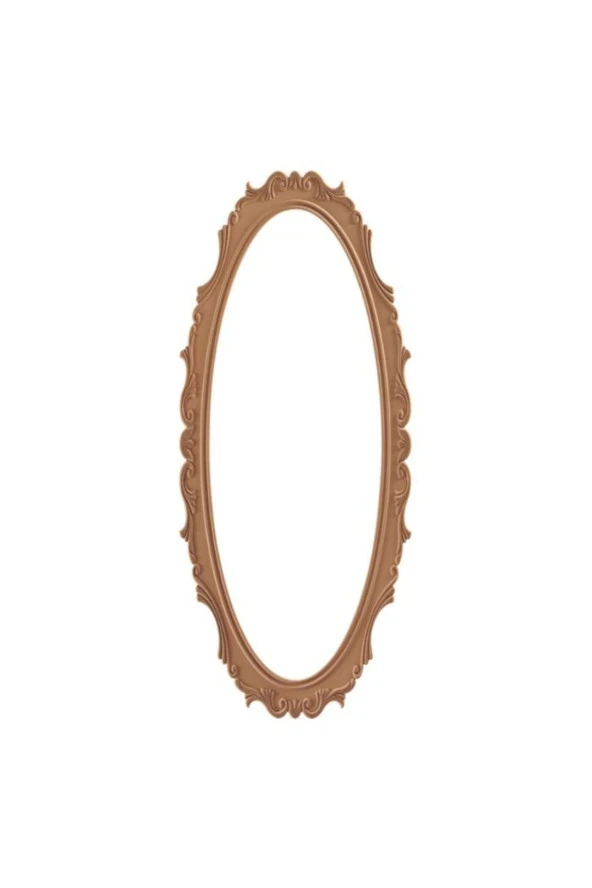 Mkd - Ayn 133 180 cm Oval Lale Ayna Ahşap Ham Cilasız