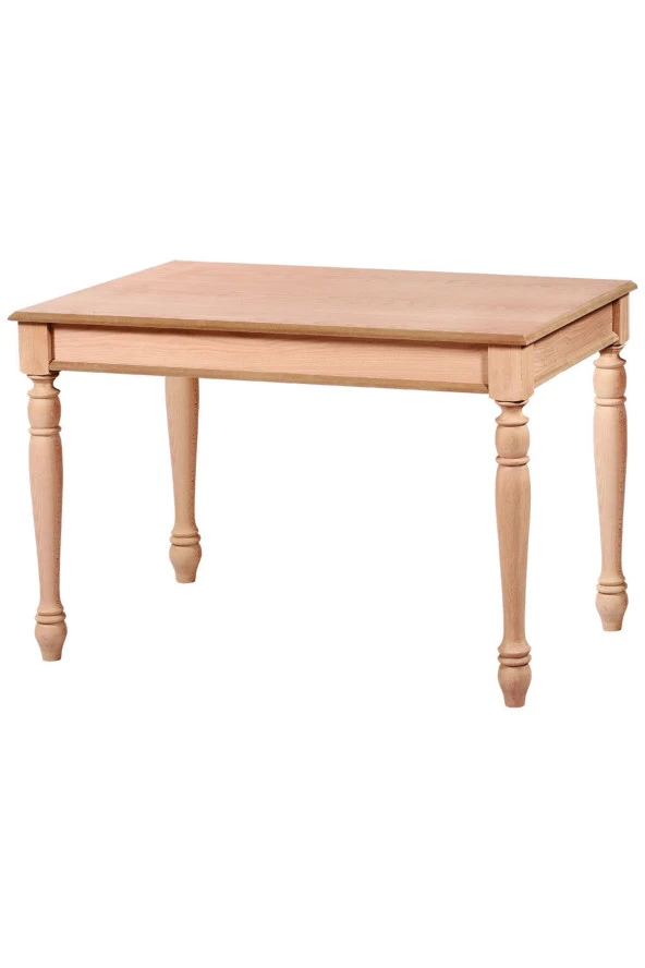 Mkd - Msa 194 / 110 Cm Sabit Tornalı Yemek Masası Cilasız Ahşap