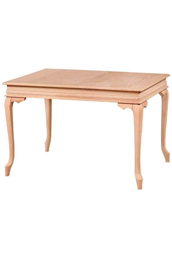 Mkd - Msa 209 / 120 Cm Lükens Sabit Yemek Masası Cilasız Ham Ahşap