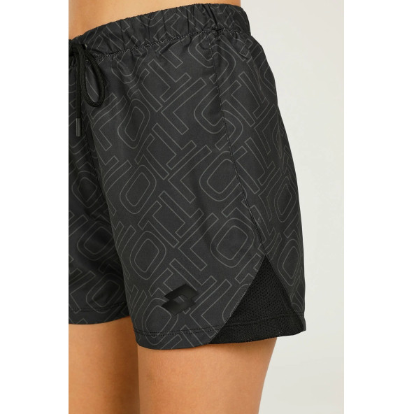 Lotto Ct1290 Clara Aop Woven Sh Siyah Kadın Şort CT1290 CLARA AOP WOVEN SH