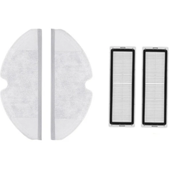 srfn ticaret Xiaomi Mijia 1C Vacuum Mop Seti: 2 Adet Fiber Mop Bezi 2 Adet Hepa Filtre - 1