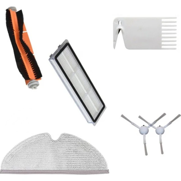 srfn ticaret Xiaomi Mijia 1C Vacuum Mop Uyumlu 6 Parça Filtre Fırça Mop Tarak Seti ürün görseli 1