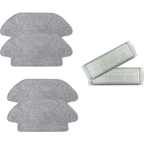 srfn ticaret Xiaomi Mi Robot Vacuum Mop Pro Seti: 4 Adet Fiber Mop Bezi - 2 Adet Hepa Filtre ürün görseli 1