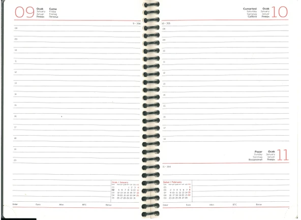 Gıpta 2026 Ajanda Günlük Spiralli 17x24 407 Siyah hafta sonları birleşik - Resim 2
