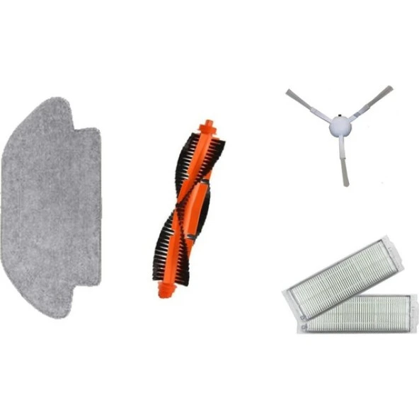 srfn ticaret Vacuum Mop Pro Seti: 1 Adet Fiber Mop Bezi - 2 Adet Hepa Filtre - 1 Adet Yan Fırça - 1 Adet Ana Fırça ürün görseli 1