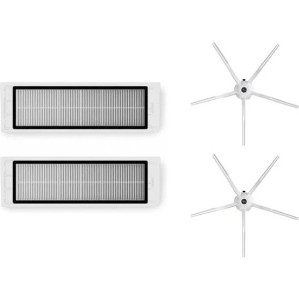 srfn ticaret Roborock S6 Aksesuar Seti: 2 Adet Hepa Filtre - 2 Adet Yan Fırça ürün görseli 1