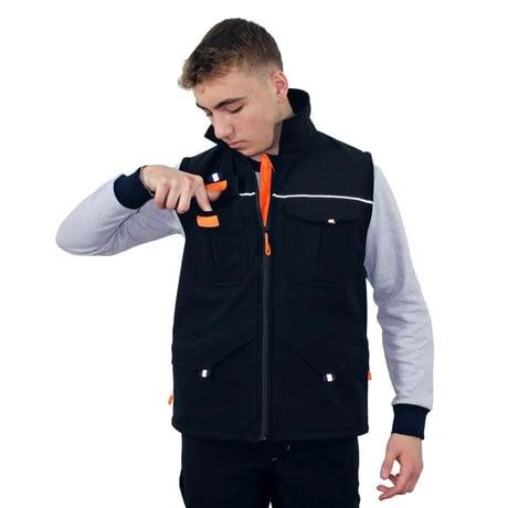 Persmont PYS05 Unisex Siyah Softshell Plus Yelek  M - Resim 3