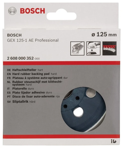 Bosch - 125 mm Zımpara Tabanı Sert (GEX) - 2